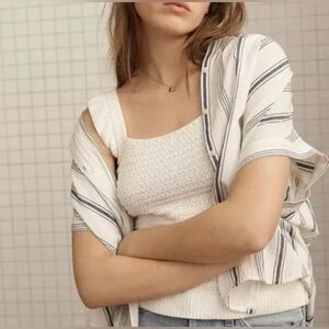 Madewell Cream Knit Tank Top